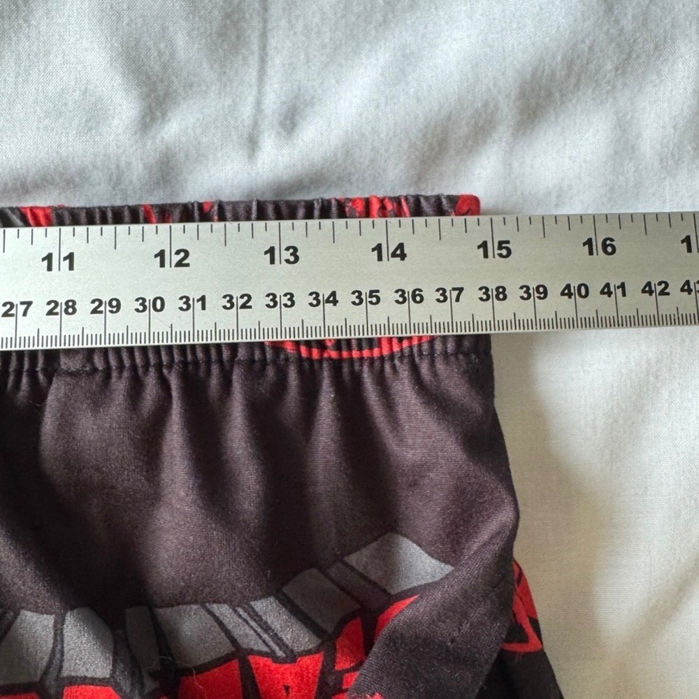 Marvel Deadpool Sleep Pants Black Red Logo Graphic Pajama Bottoms Mens Small - Picture 8 of 12